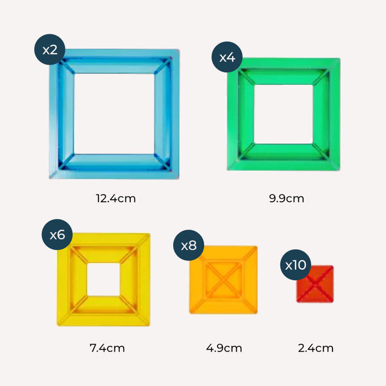 Stacking Rainbow Pyramid 30 Pcs